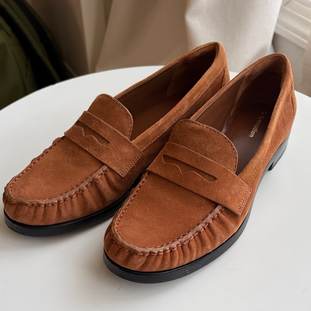Reformation Ani Brown Suede Loafers Size 6.5